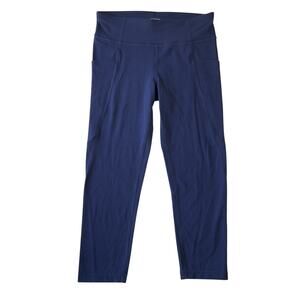 Athleta Girl Girls Activewear Pants XL 14 Navy Yoga Legging 18.5" Inseam Stretch